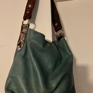 Turquoise Two Bar West Handbag